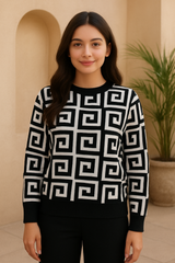 Geometric Knit Sweater