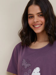 Purple Butterfly PJs Set