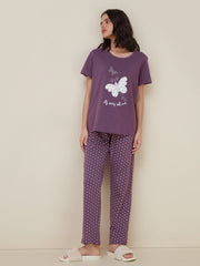 Purple Butterfly PJs Set