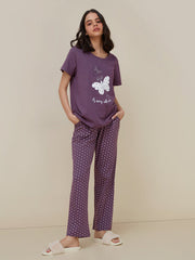 Purple Butterfly PJs Set
