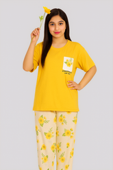 Yellow Sun Flower PJs SET