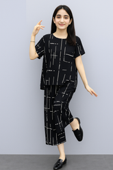 Black Capri PJs SET