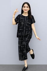 Black Capri PJs SET