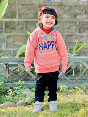 Just Happy Printed Hoodie For Kids