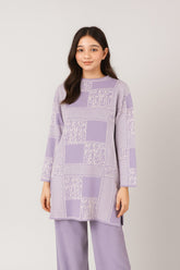 Lavender Patchwork Knit Set