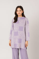 Lavender Patchwork Knit Set