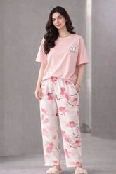 Long Leaf Printed Night Suit