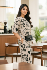 Drop Shoulder Love PJs SET