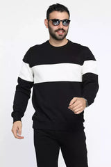 Zebra Black And White Block Sweatshirt