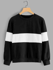 Zebra Black And White Block Sweatshirt
