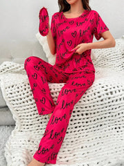 Atishi Pink Love Heart PJs Set