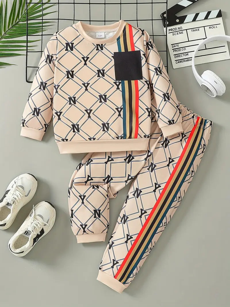 Kids Letter Print Set