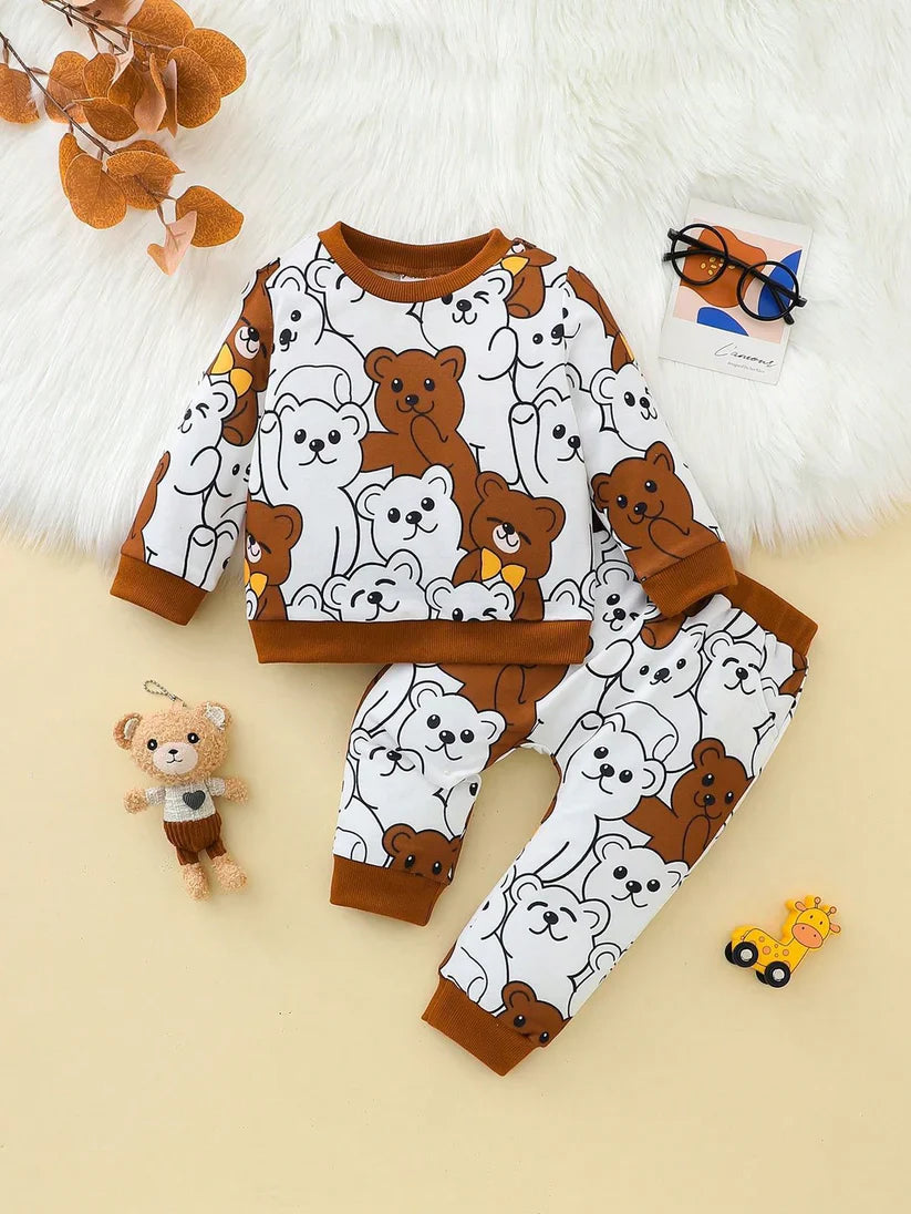 White Bears Print Kids Set 2