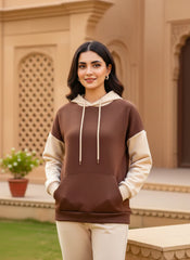 Cream Basic Hoodie For Women