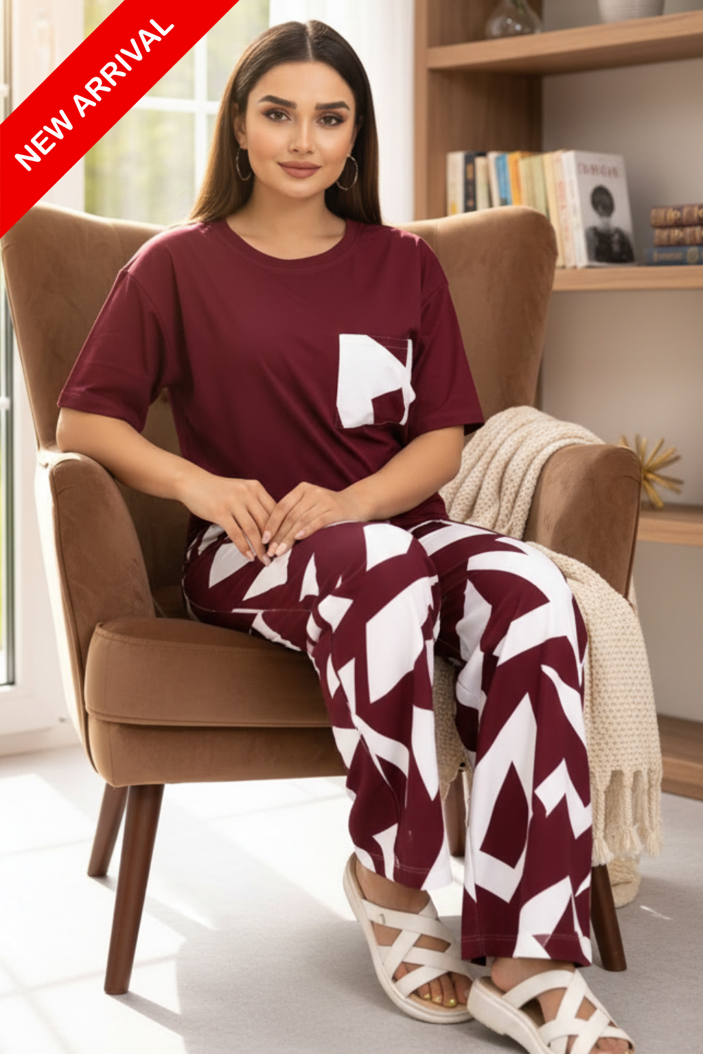 Dries Van Noten White & Maroon