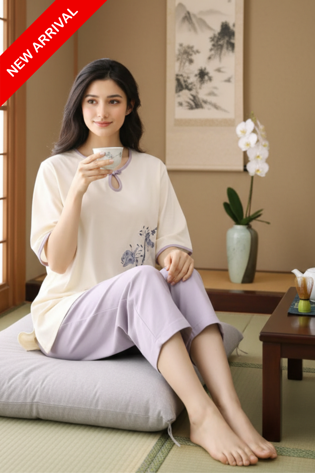 Purple Ivory PJs Set