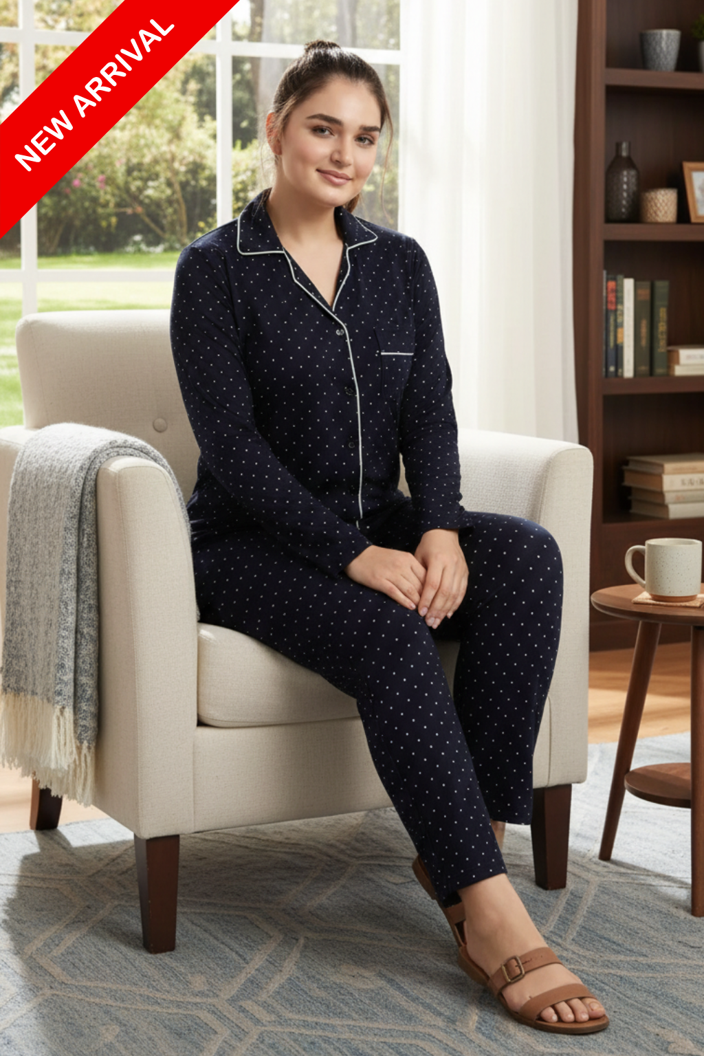 Moonlit Meadow Black PJs Set