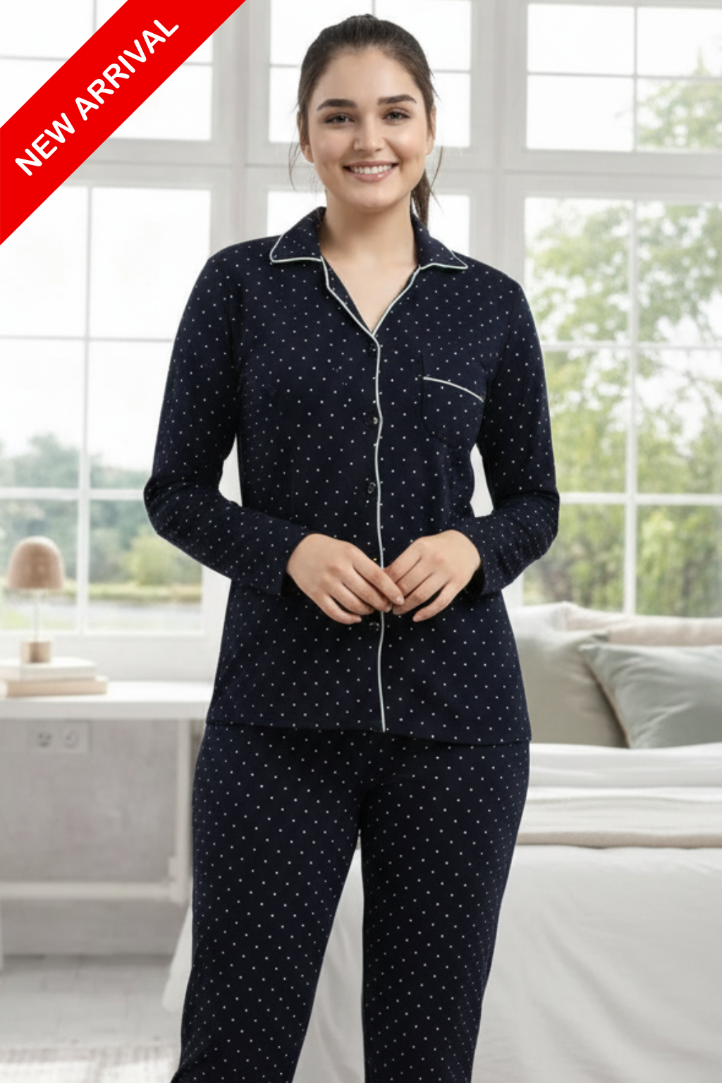 Moonlit Meadow Black PJs Set