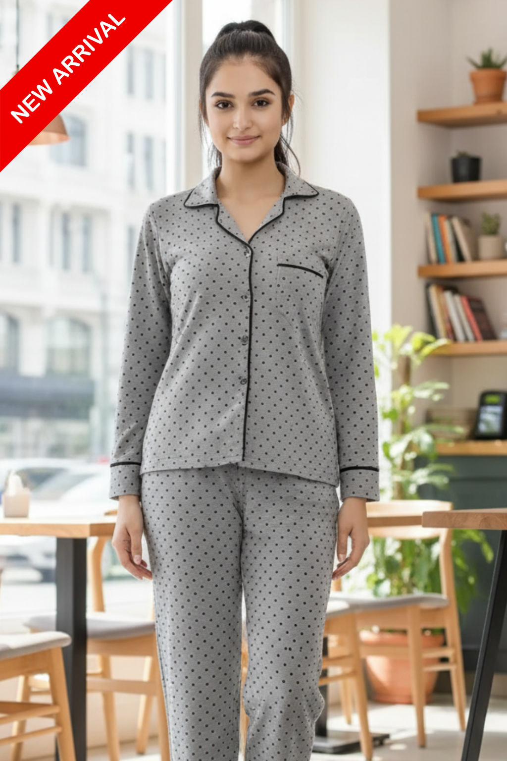Moonlit Meadow Gray PJs Set