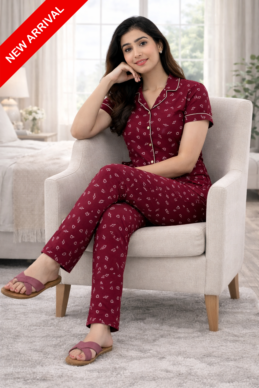 Maroon Belleza PJs Set