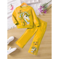 Golden Happy Family Printed Fleece Winter Suit For Kids