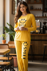 Smile Forever Printed Night Suit